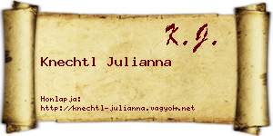 Knechtl Julianna névjegykártya